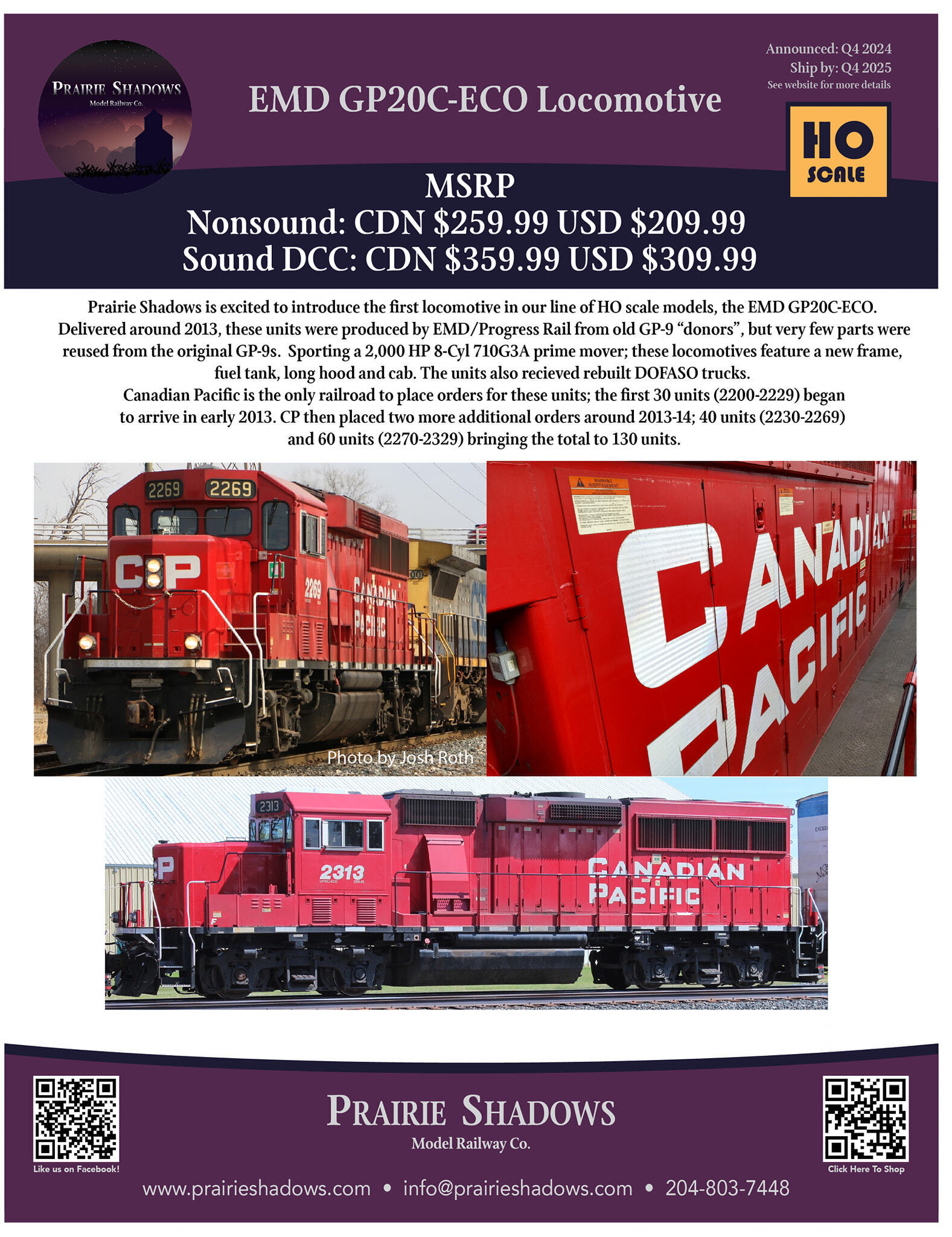 CVR Picture for EMD GP20C-ECO CP #2247