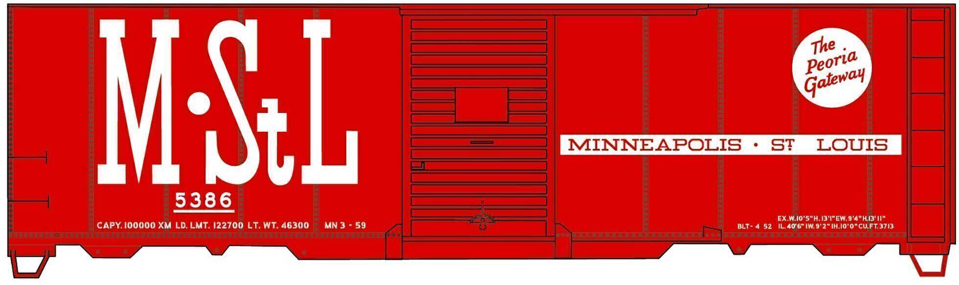 CVR Picture for 40' AAR box M&StL