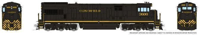 CVR Picture for U36C Clinchfield #3606 w/DS