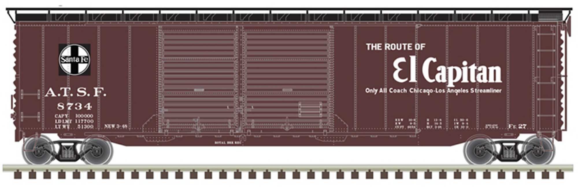 CVR Picture for 50' postwar ddr box ATSF ElCap#8734
