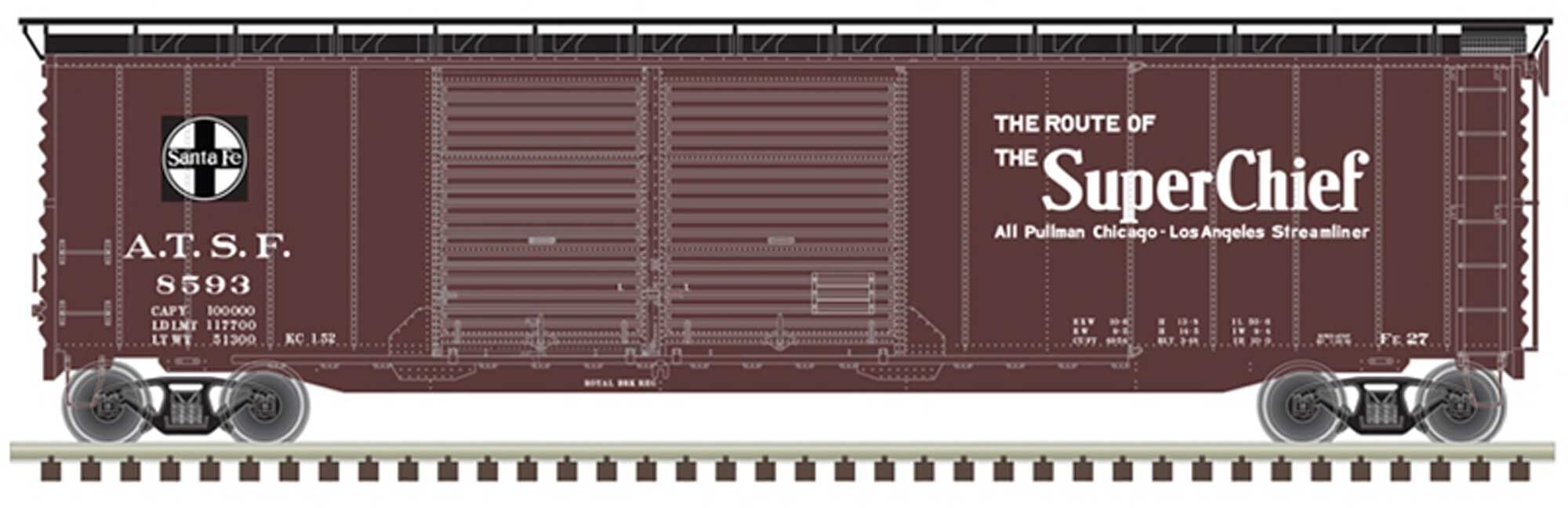 CVR Picture for 50' postwar ddr box ATSF Chief#8593