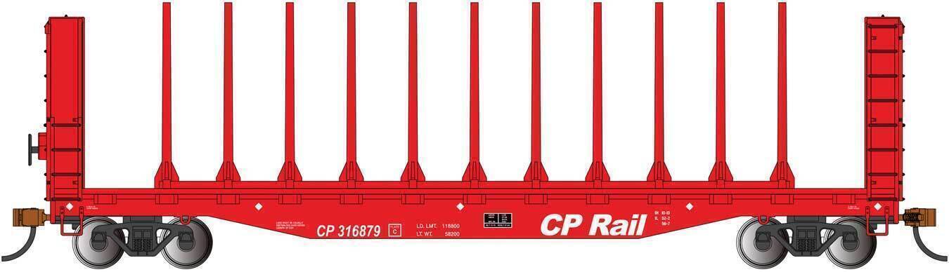 CVR Picture for 52' CB flat w/Bulkheads CP Rail