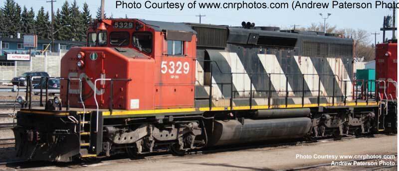 CVR Picture for SD40-2W CN #5329 stripes w/DS