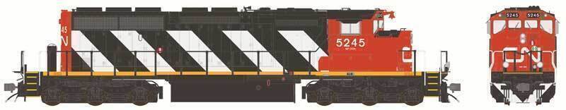 CVR Picture for SD40-2W CN/Stripes #5245 1990s