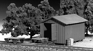 CVR Picture for Handcar shed w/handcar & trailer
