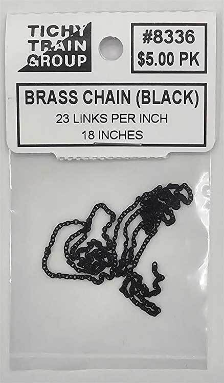 CVR Picture for Brass Chain Black 22links/in 18in