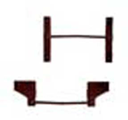 CVR Picture for End grab irons red oxide /4pr