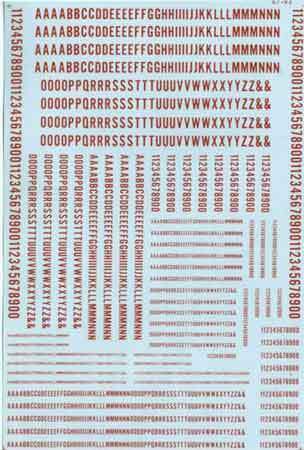 CVR Picture for Decal - Gothic Red Alpha & Numbers