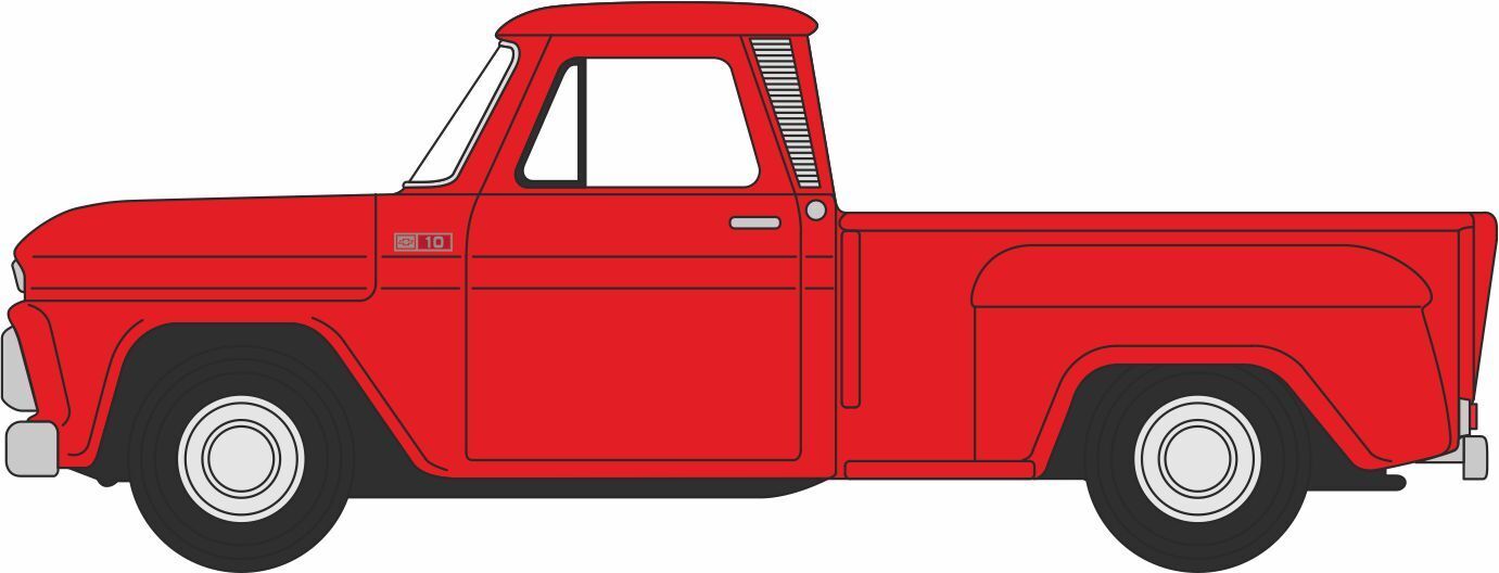 CVR Picture for 1965 Chev Stepside PU Red
