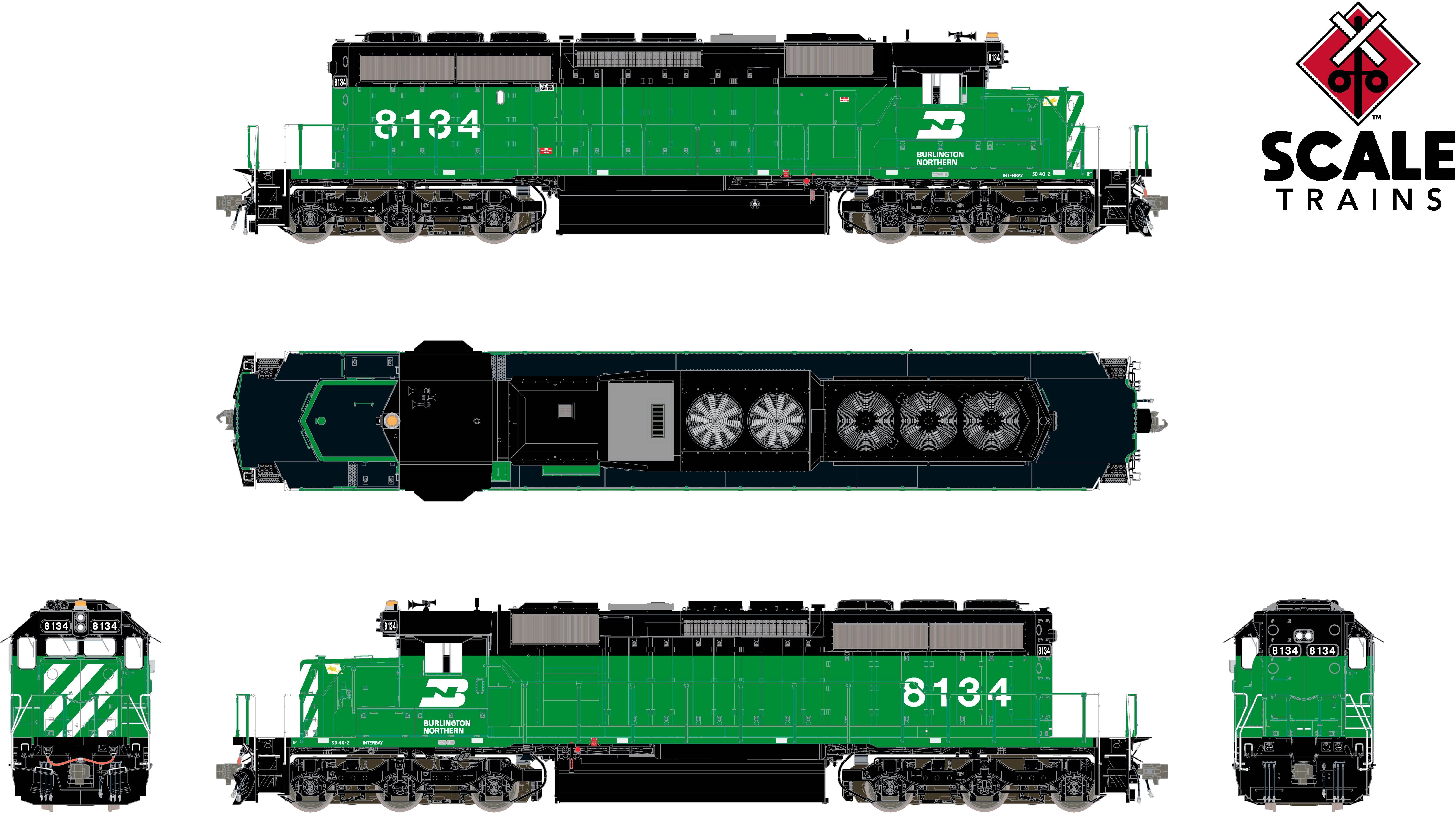 CVR Picture for RC SD40-2 BN/Late #8134 w/DS