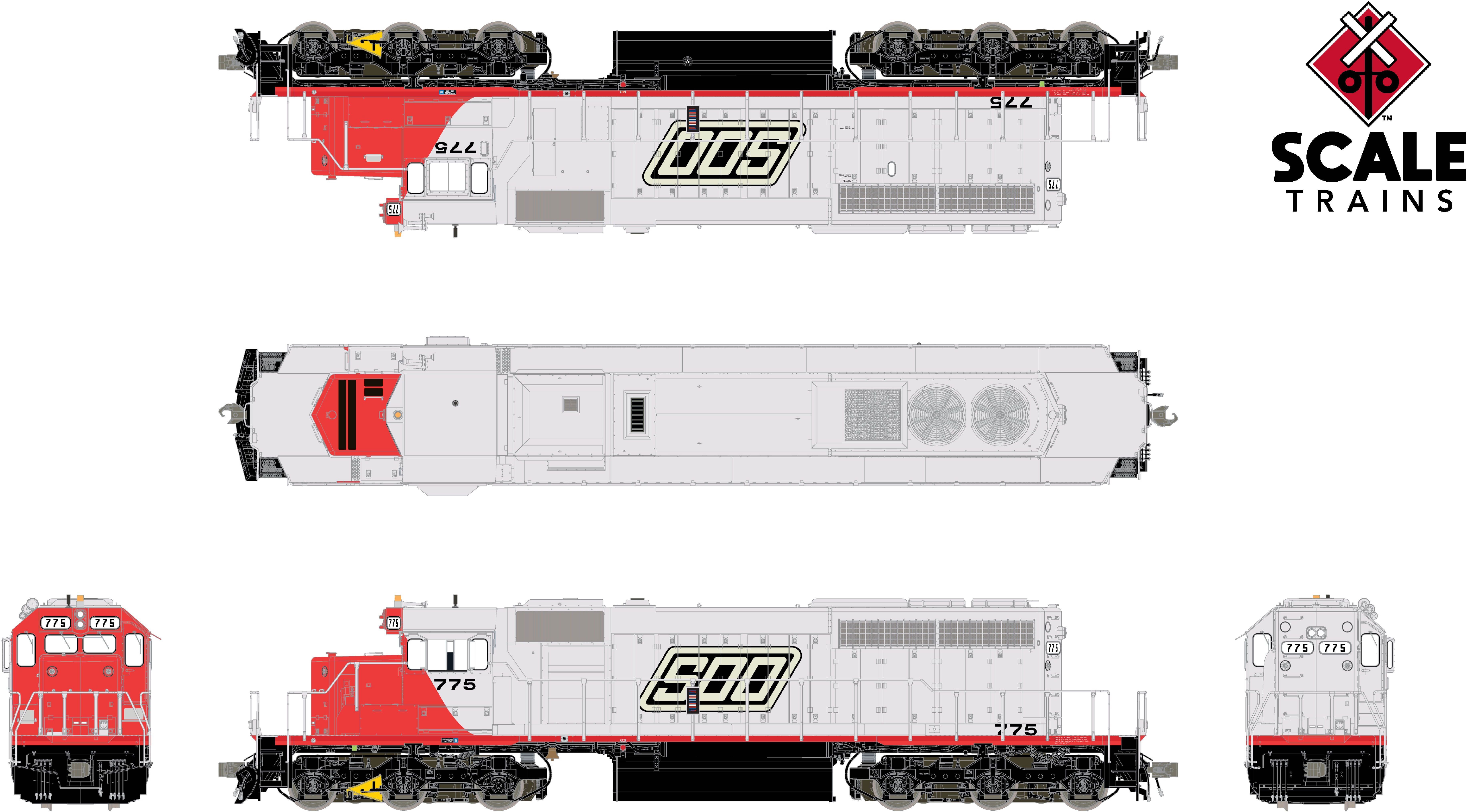 CVR Picture for RC SD40-2 SOO w/SL #775 w/DS