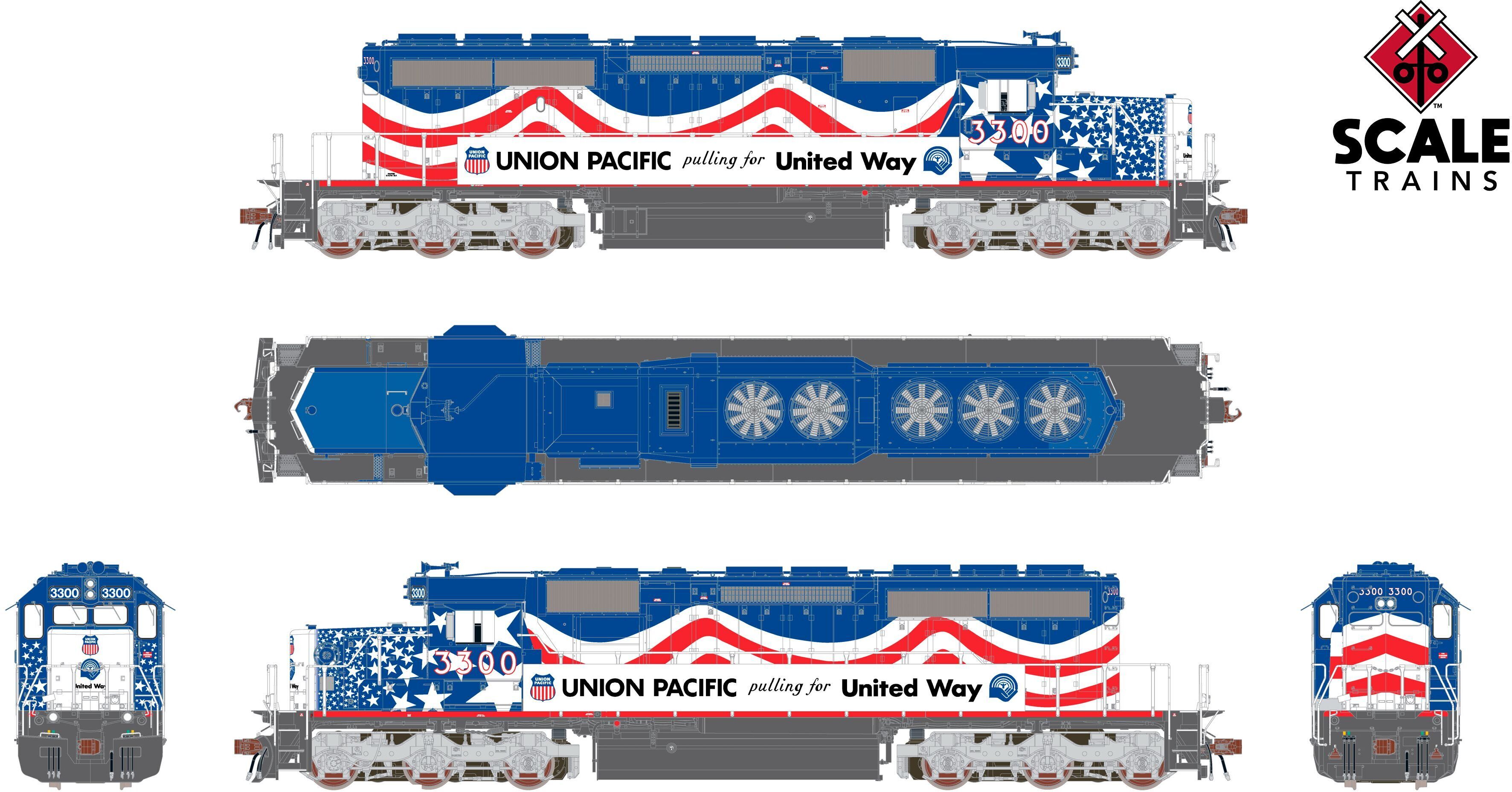 CVR Picture for RC SD40-2 UP/UniWay w/DL #3300 w/DS