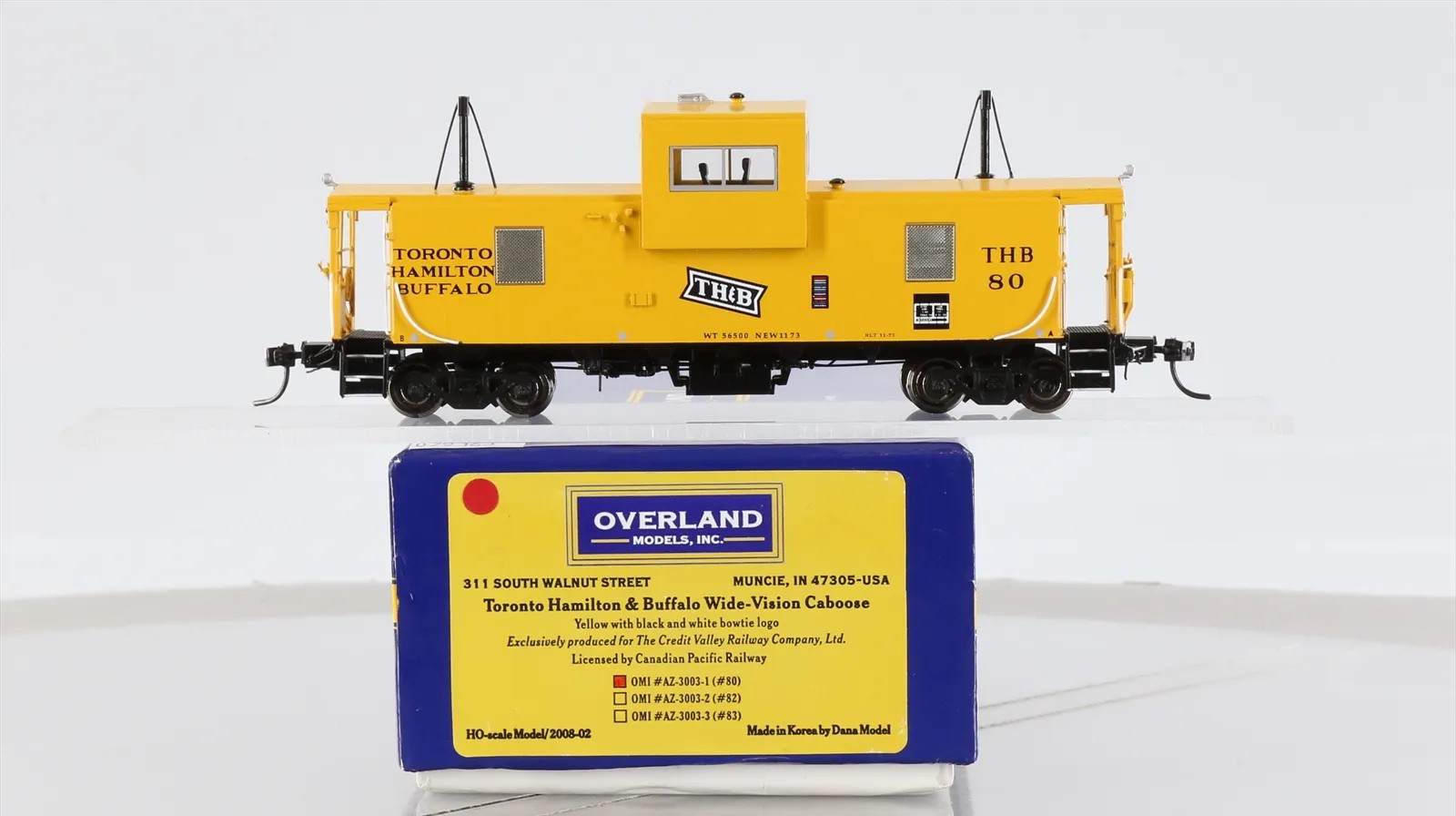 CVR Picture for OMI AZ3003-1 WV Caboose THB #80