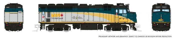 CVR Picture for Rebuilt F40PH-2D VIA Rail #6409w/DS