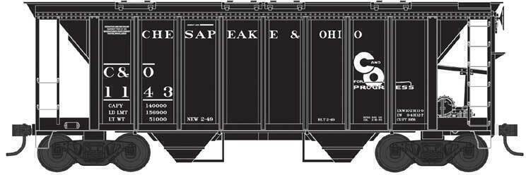 CVR Picture for 70ton 2bay covhop C&O #1143