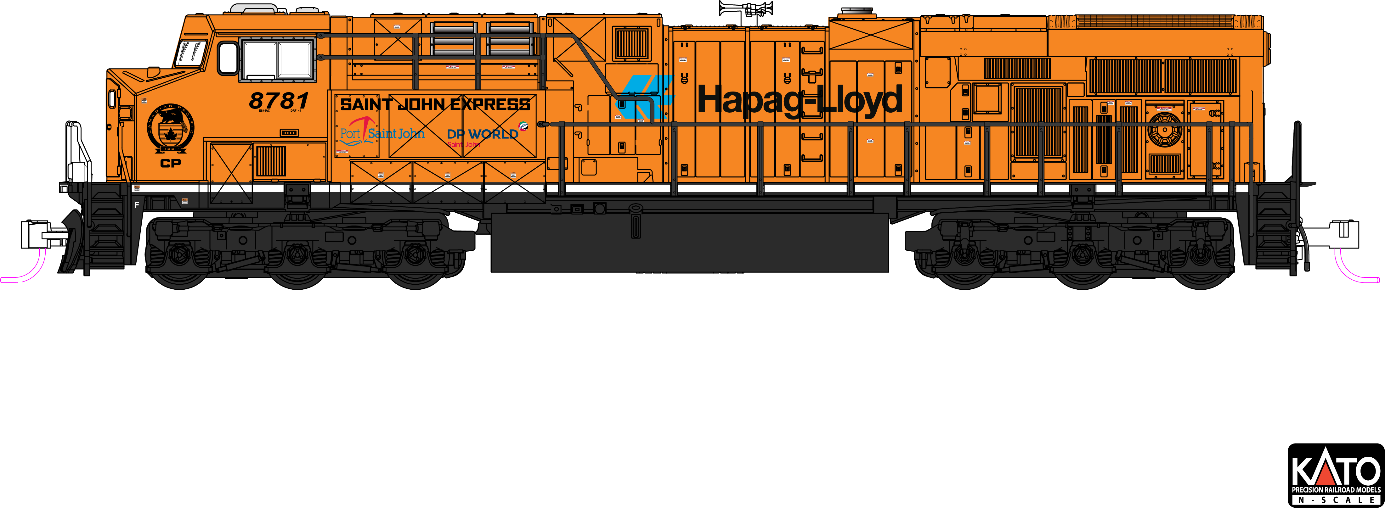 CVR Picture for ES44AC CP/HapagLloyd #8781 w/DS