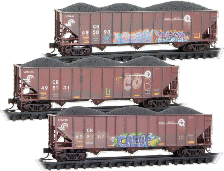 CVR Picture for Weathered - CR Coal hopper 3pk