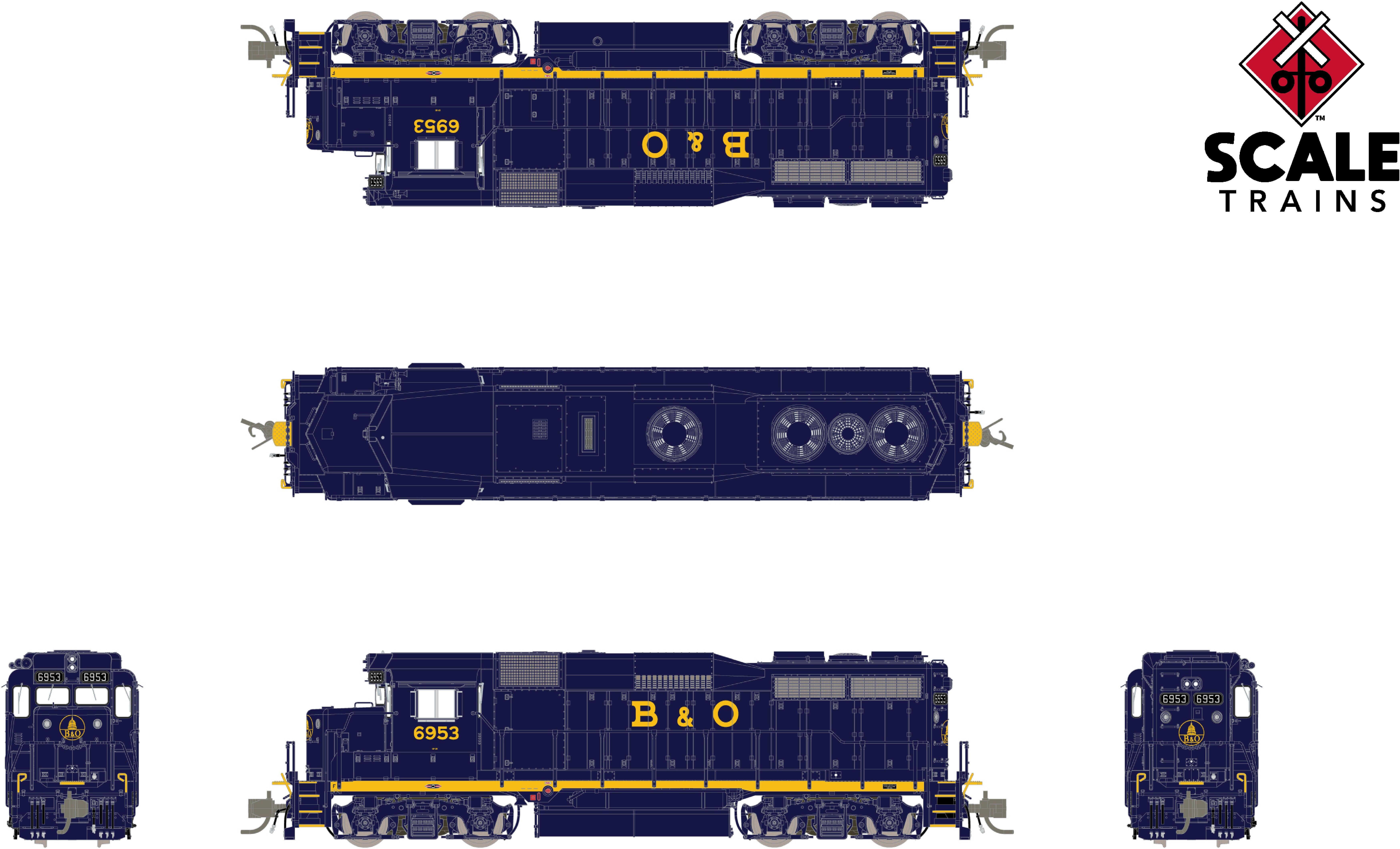 CVR Picture for RC GP30 B&O/UniqueDome #6953 w/DS